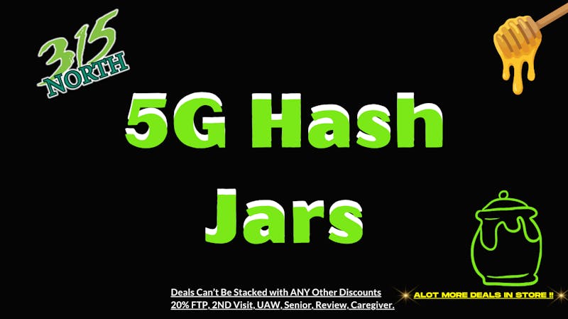 315 North 🍯Hash Jars 1, 3, 5 Gram Jars!! 🍯