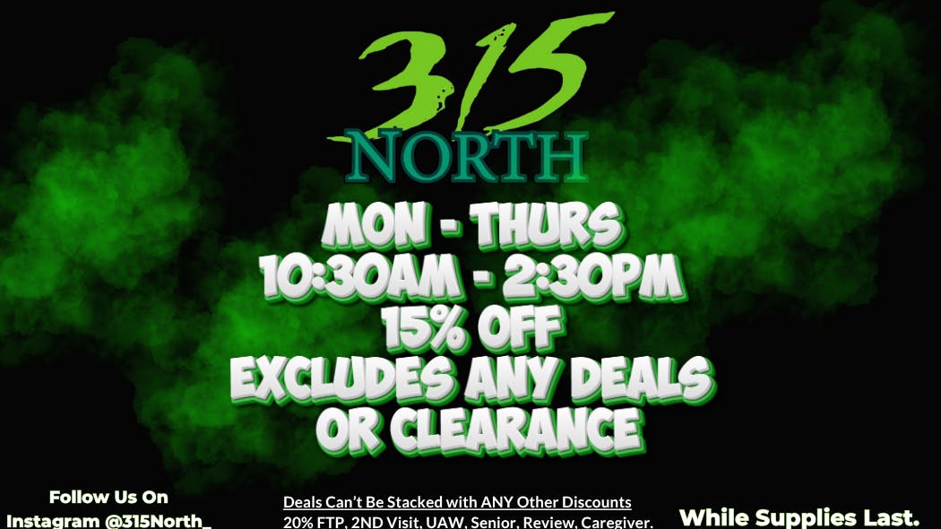 315 North 🔥 HAPPY HOUR MONDAY - THURSDAY 🤩 10:30am -2:30Pm