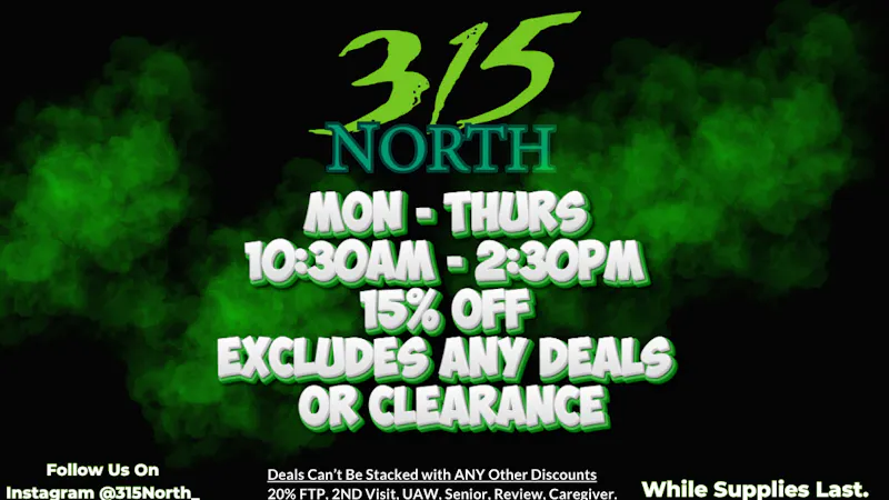 315 North 🔥 HAPPY HOUR MONDAY - THURSDAY 🤩 10:30am -2:30Pm