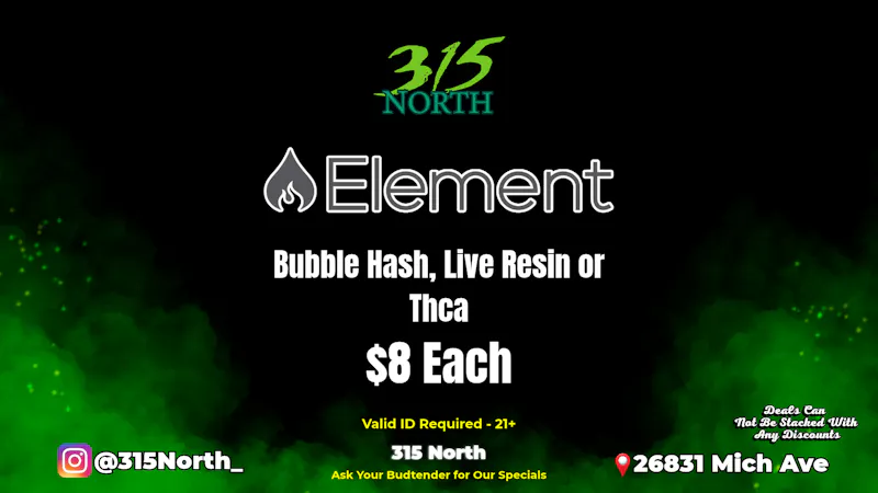315 North ELEMENT $8 Infused Pre-Roll's 💨💨