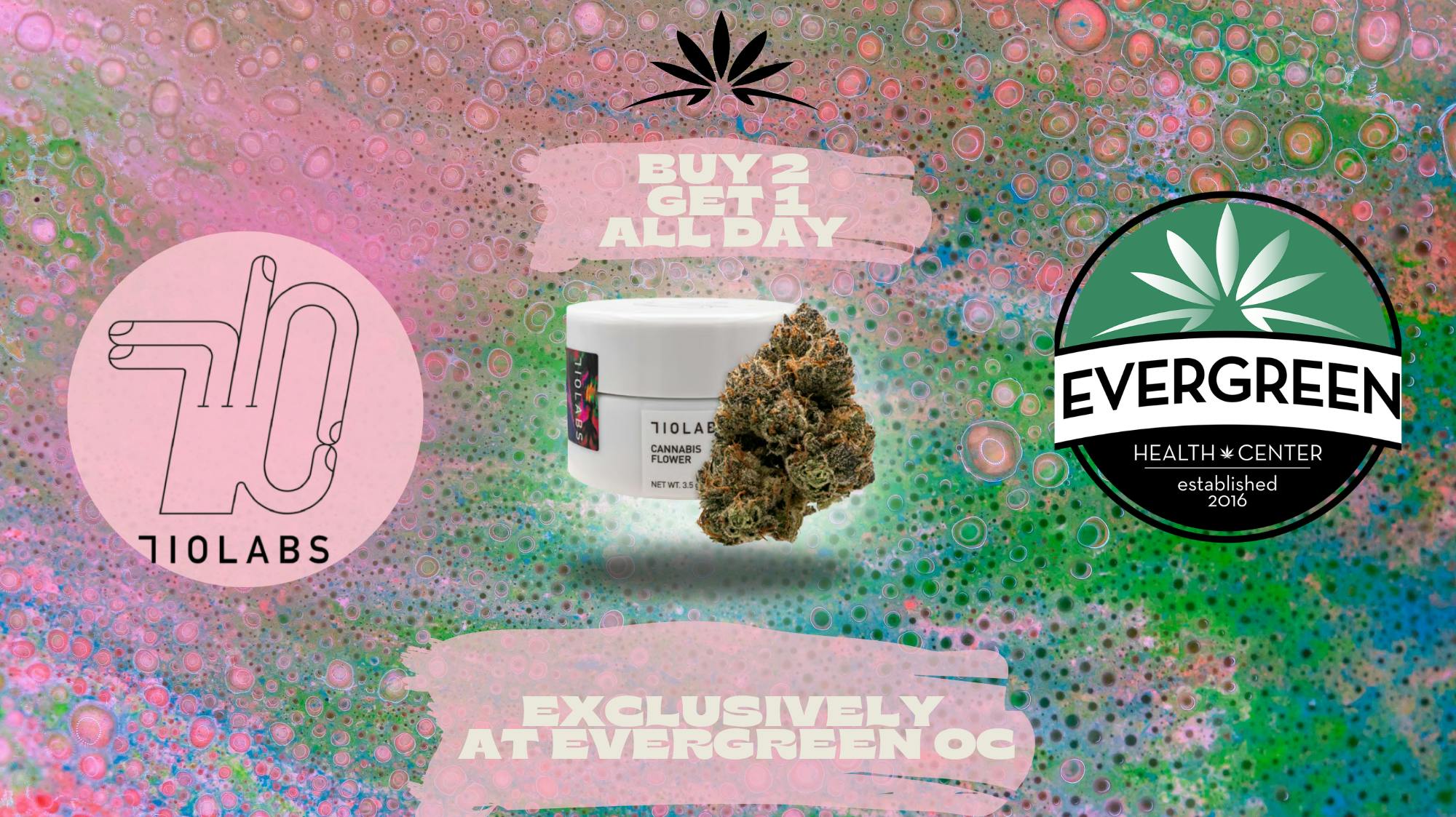 Evergreen OC 710 Labs B2G1 on 1/8th Jars