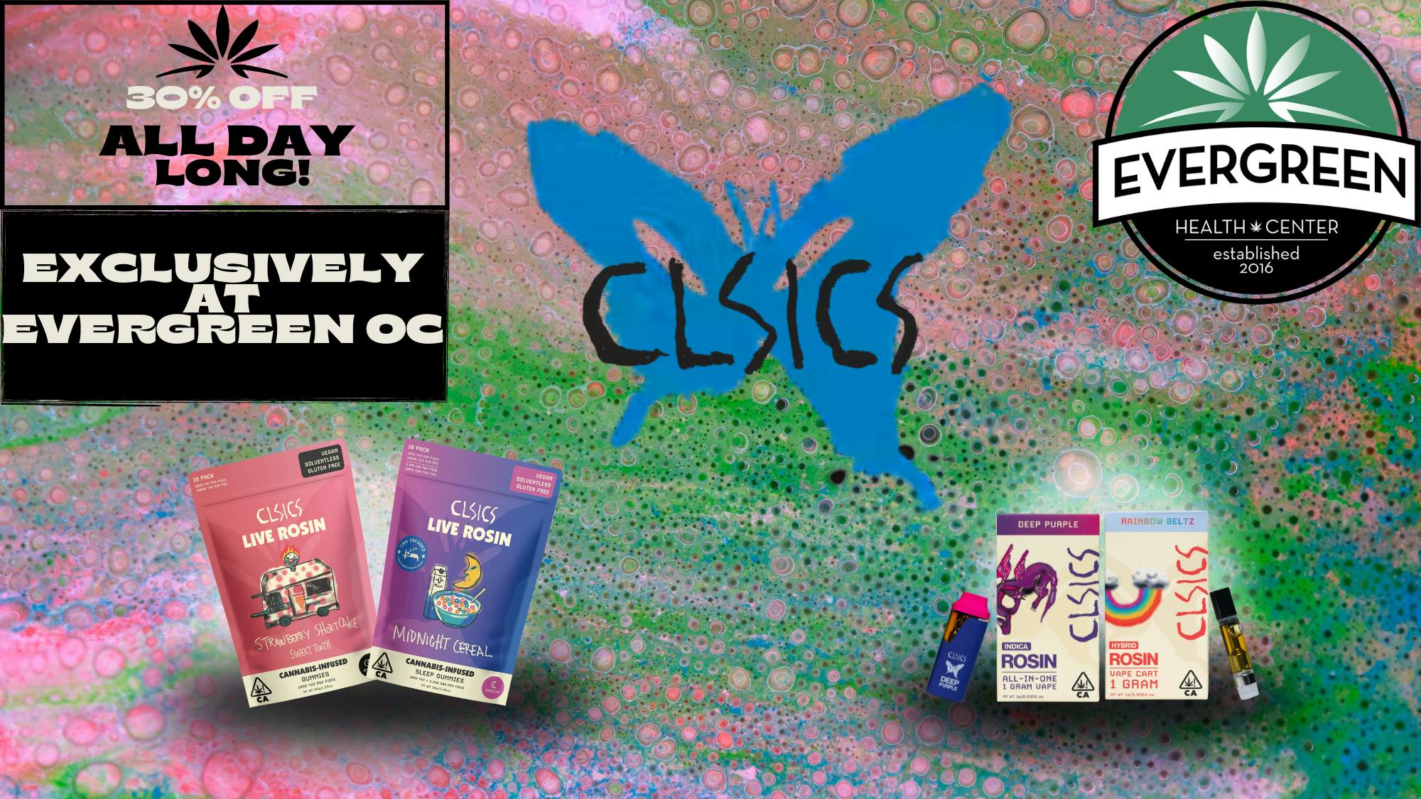 Evergreen OC CLSICS 30% OFF ALL DAY