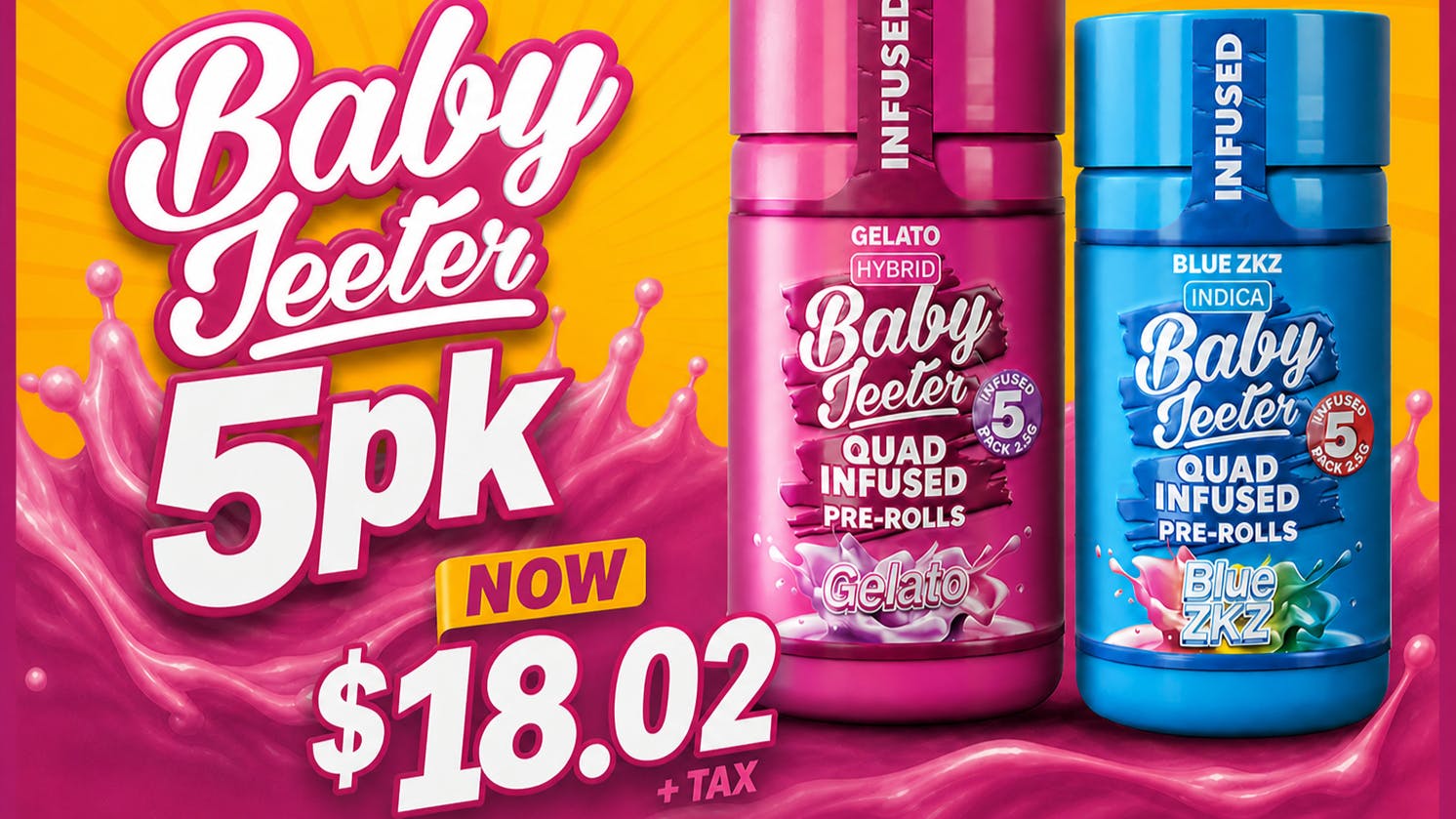 Club 78 Platinum Club Weed Dispensary BABY JEETERS 5PK FOR $18+TAX!