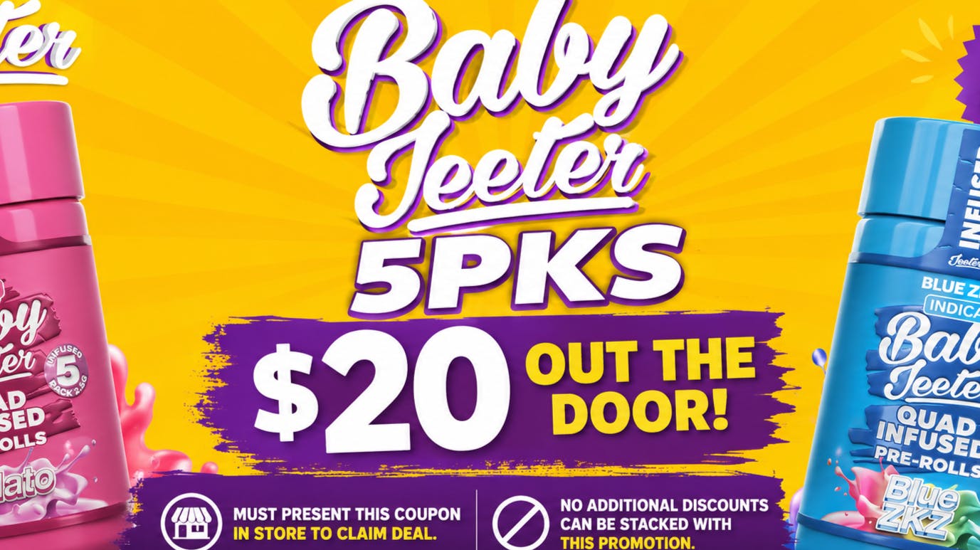Club 78 Platinum Club Weed Dispensary BABY JEETER 5PK FOR $20!