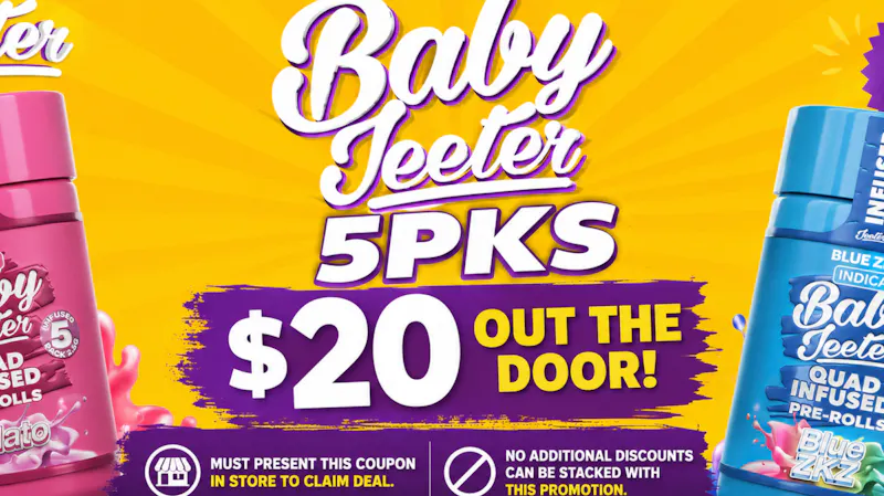 Club 78 Platinum Club Weed Dispensary BABY JEETER 5PK FOR $20!