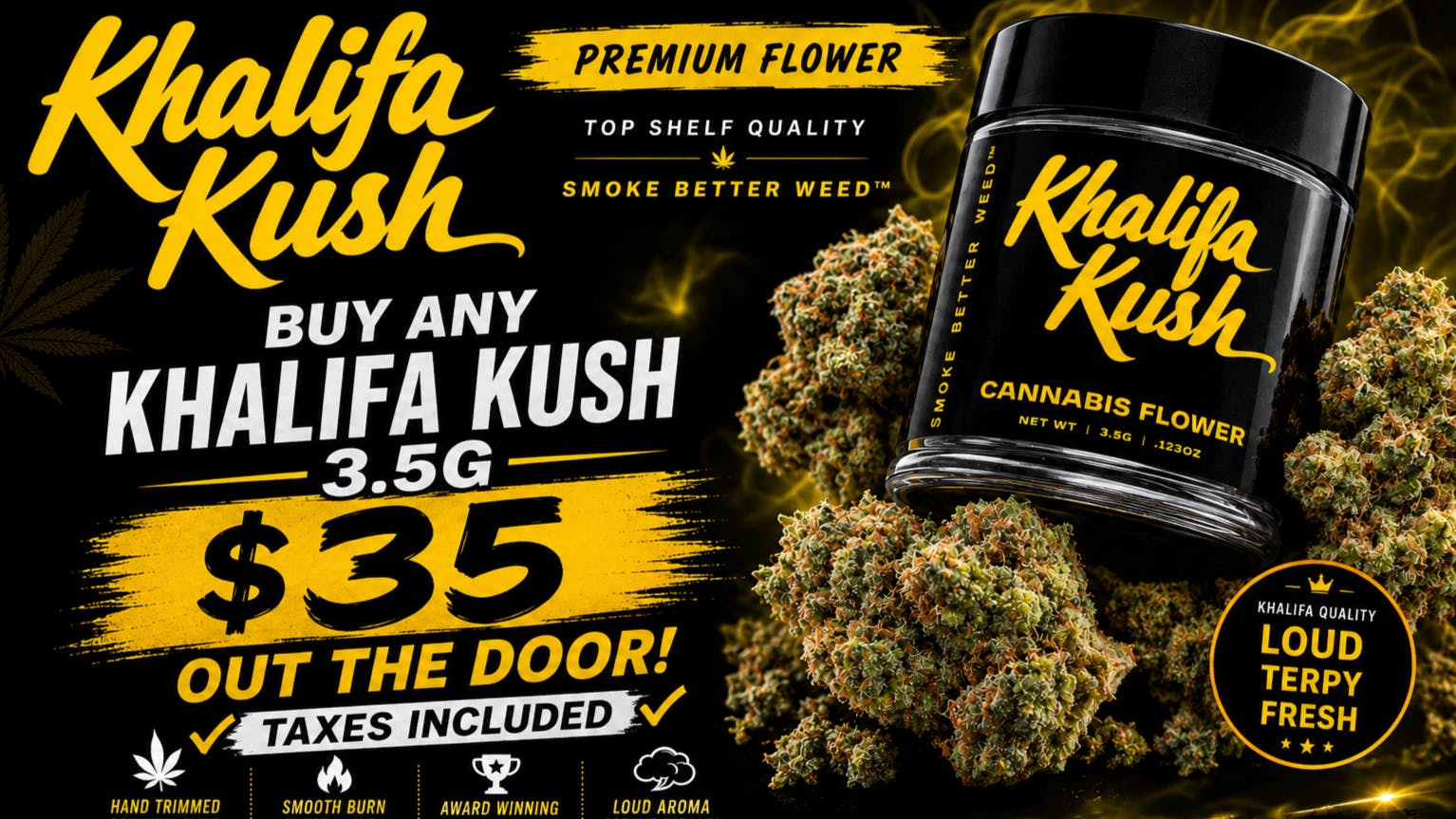 Club 78 Platinum Club Weed Dispensary KHALIFA KUSH 3.5G FOR $35!