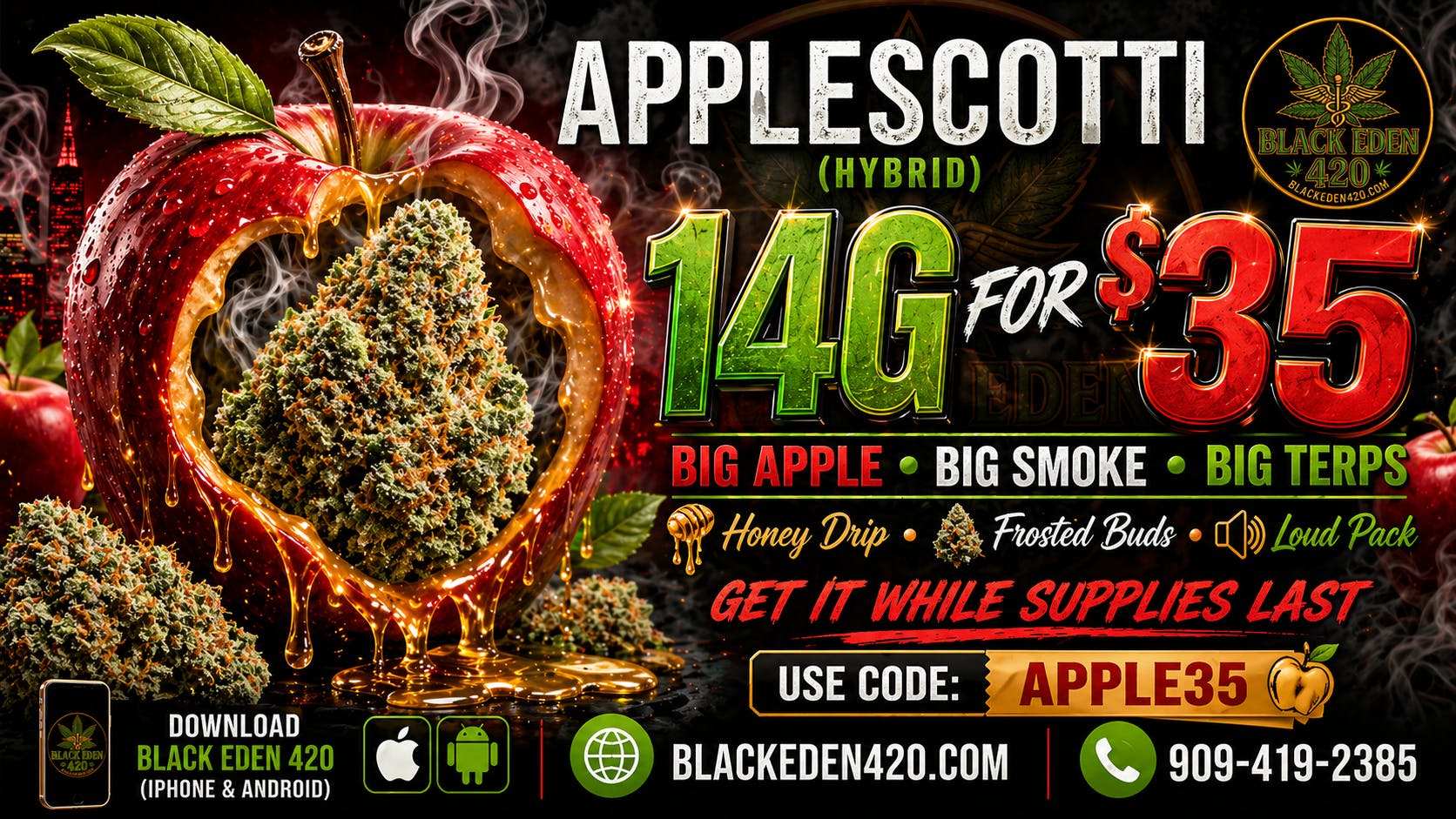 BLACK EDEN 420 Apple Drip Blowout 🍏💨