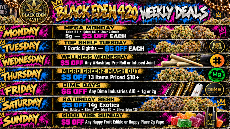 BLACK EDEN 420 WELLNESS WEDNESDAY