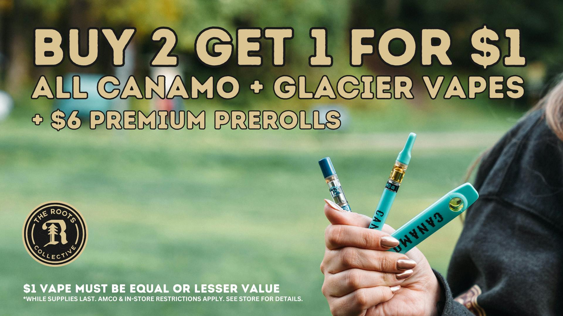 The Roots, Midtown Saturday: B2G1 for $1 VPs & 25% Off Premium PRs