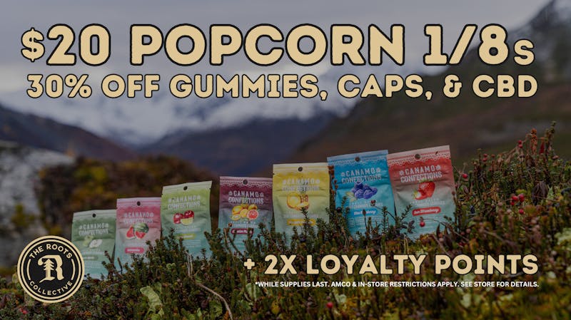 The Roots, Raspberry Sunday: 30% Off CANAMO Edibles & CBD