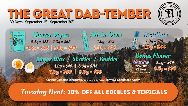 The Roots, Raspberry Tuesday Treats + DAB-Tember