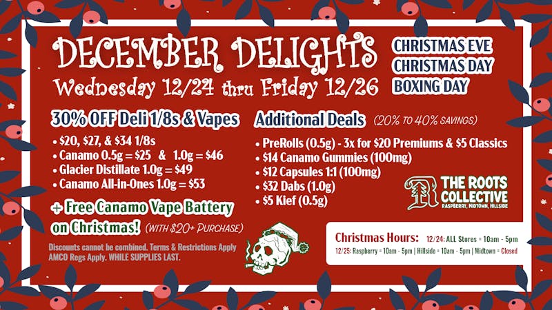 The Roots, Raspberry Christmas Eve Delights