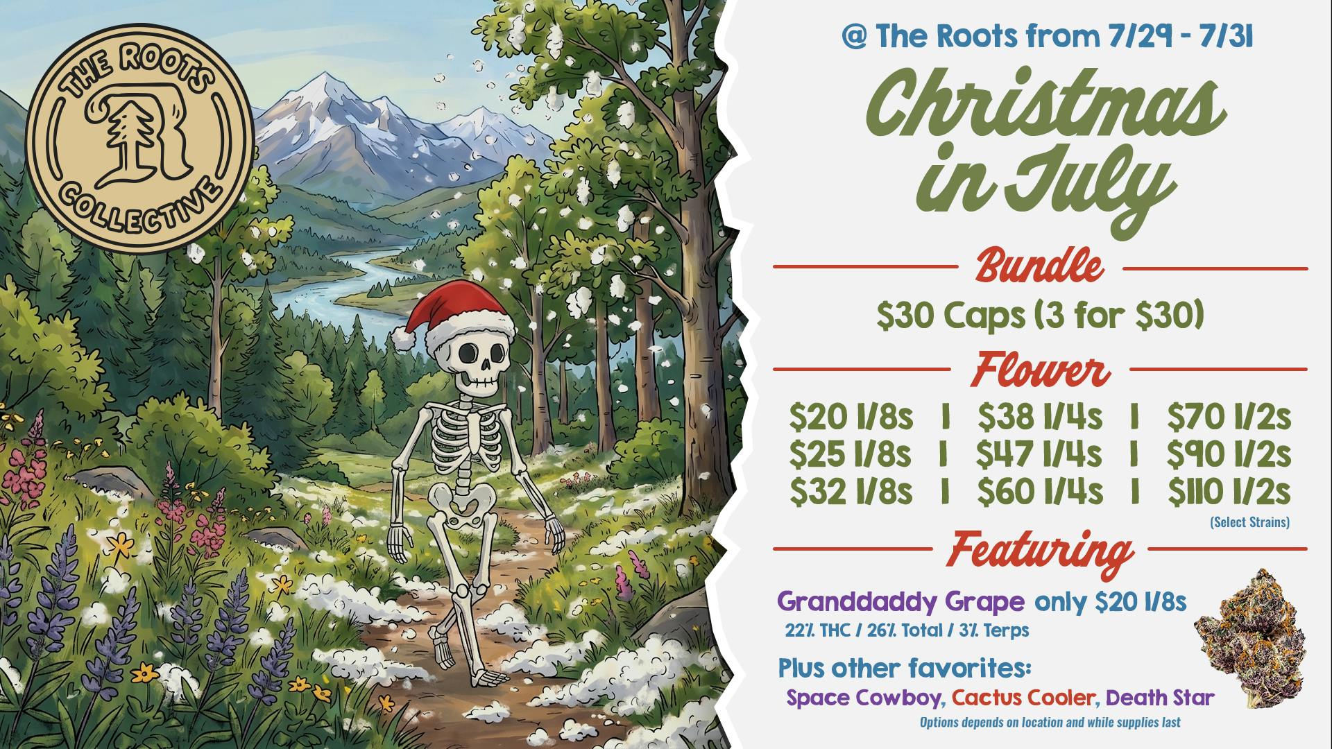 The Roots, Raspberry Christmas in July Savings