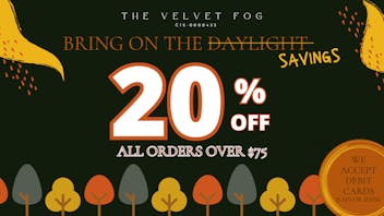 Velvet Fog Cannabis Co. 20% off subtotals $75+ with code FALLBACK