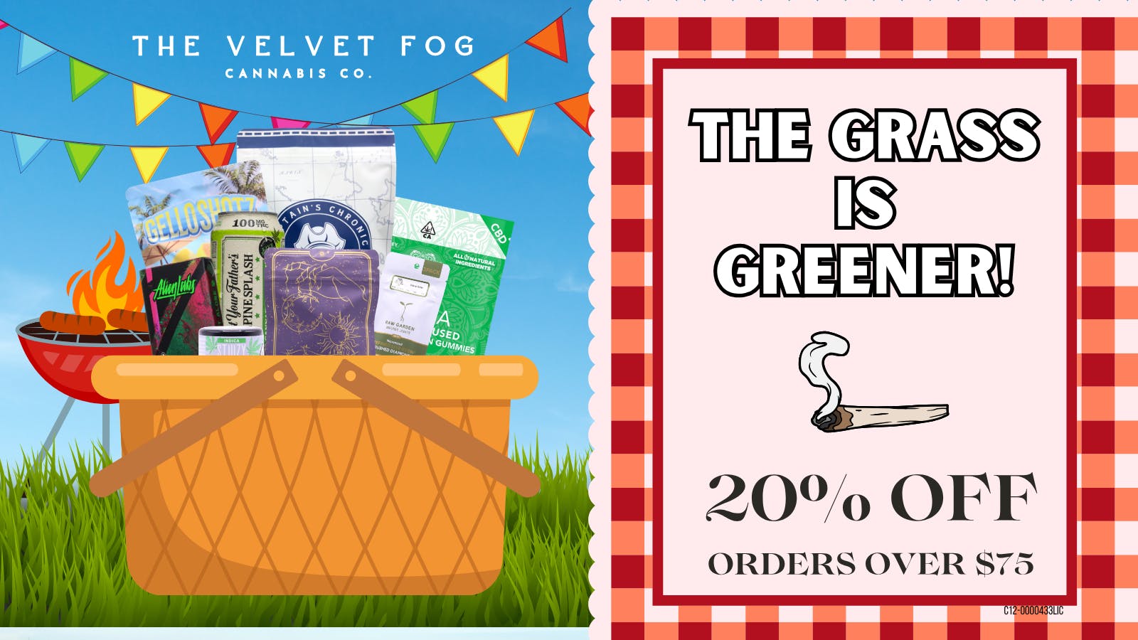 Velvet Fog Cannabis Co. 20% off subtotals $75+ with code GRASS