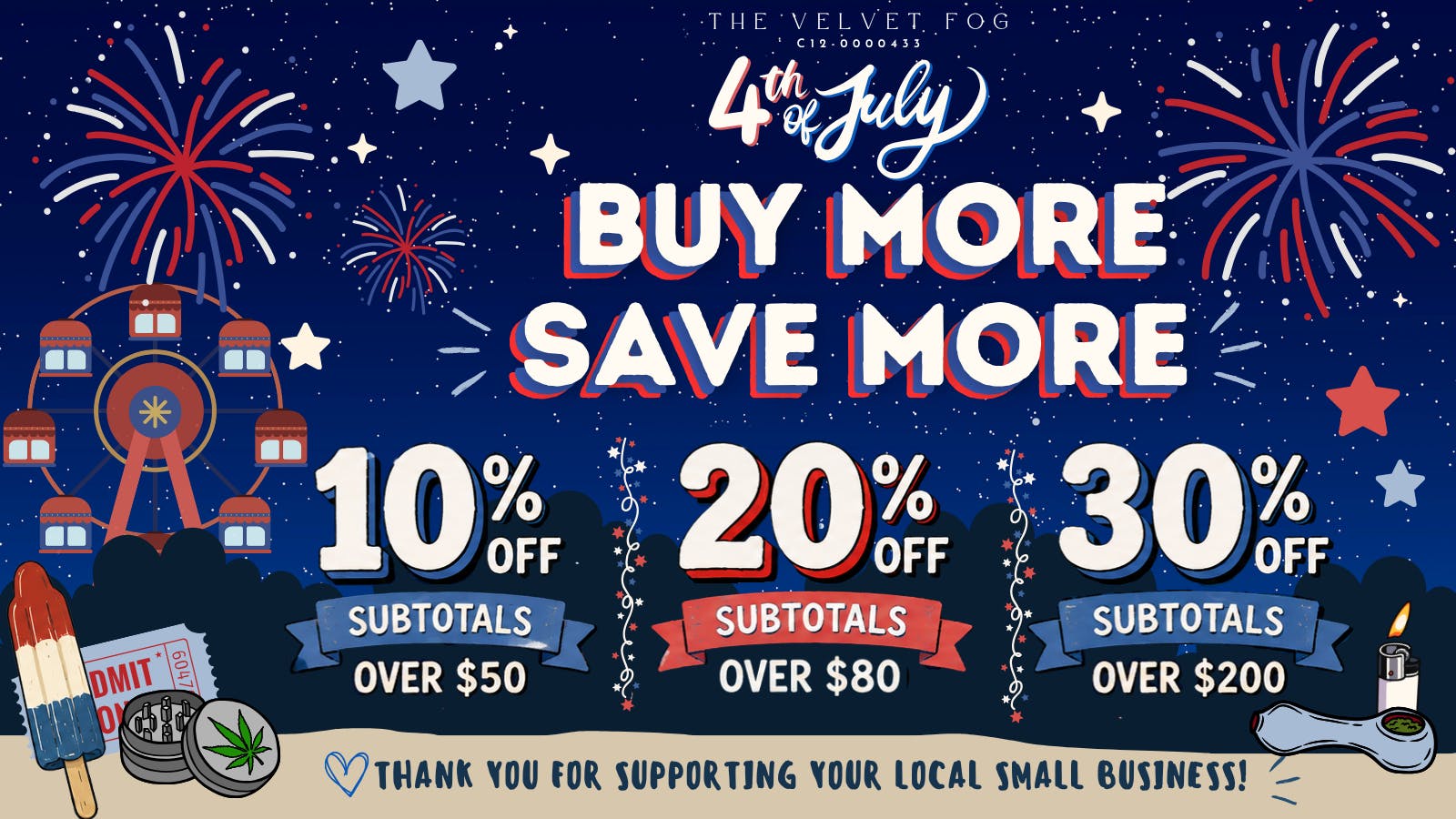Velvet Fog Cannabis Co. Buy More, Save More! Up to 30% Off!