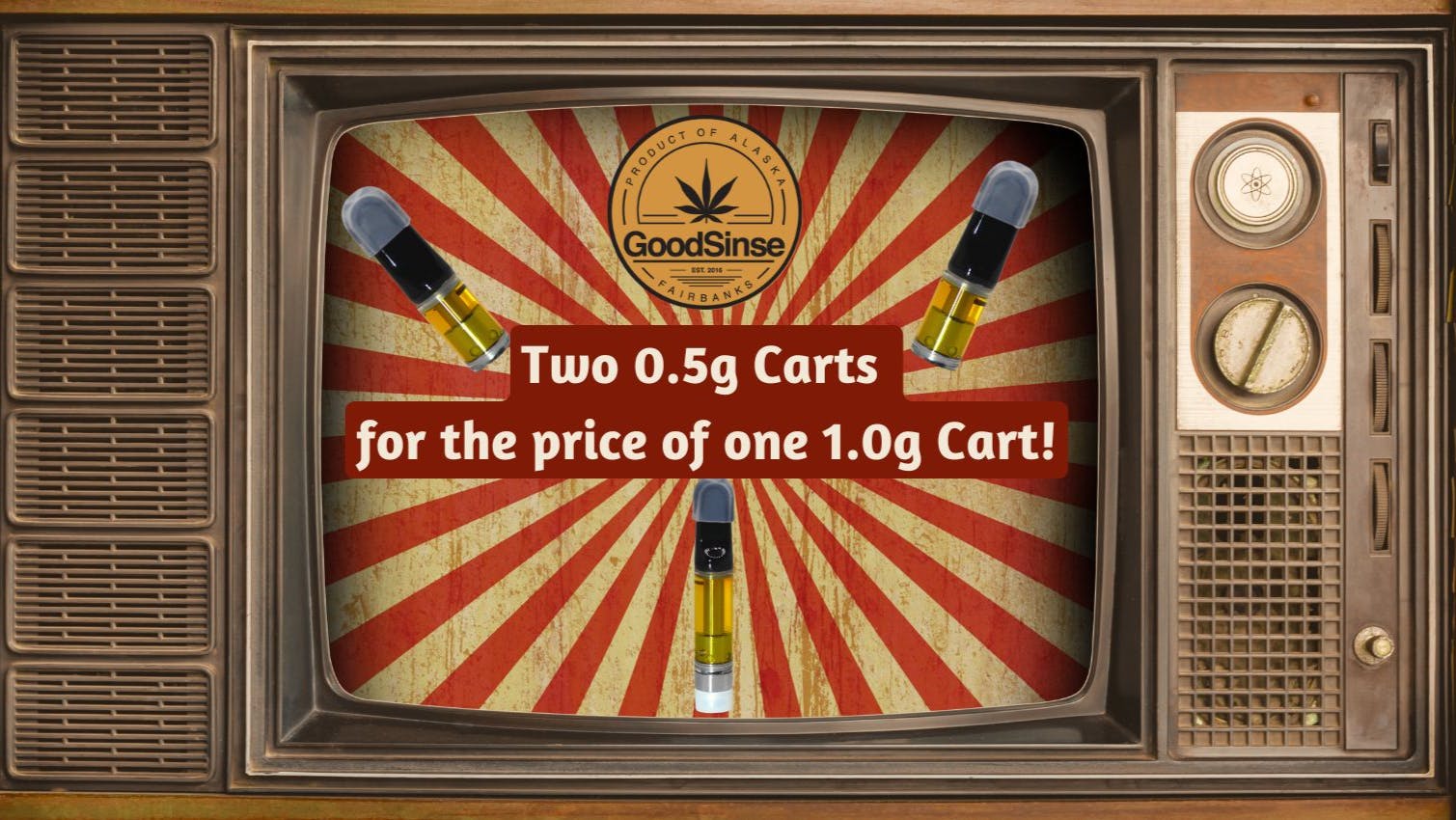 GoodSinse - East Get Any Two 0.5g Carts For $50!