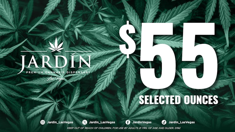 Jardín Premium Cannabis Delivery (No Delivery to Hotels & Casinos) - East LV $55 Selected Ounces Today Only!