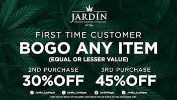 Jardín Premium Cannabis Delivery (No Delivery to Hotels & Casinos) - East LV First Time Customer Deals