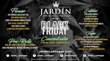 Jardín Premium Cannabis Delivery (No Delivery to Hotels & Casinos) - East LV BLACK FRIDAYS DEALS VALID 11/28 Only