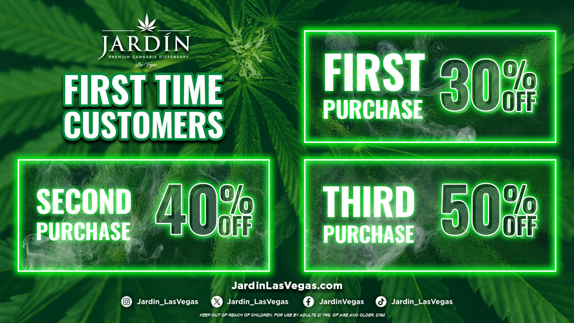 Jardín Premium Cannabis Delivery (No Delivery to Hotels & Casinos) - East LV First Time Customers Get 30% Off Your Order