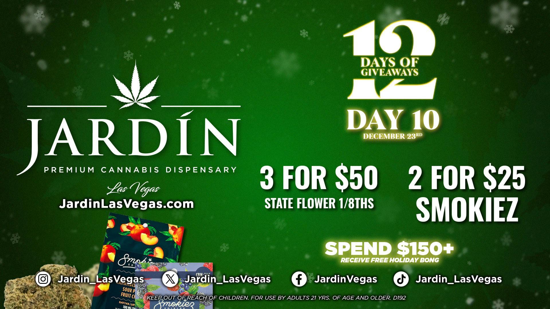 Jardín Premium Cannabis Delivery (No Delivery to Hotels & Casinos) - East LV 12 DAYS OF GIVEAWAYS - DAY 10