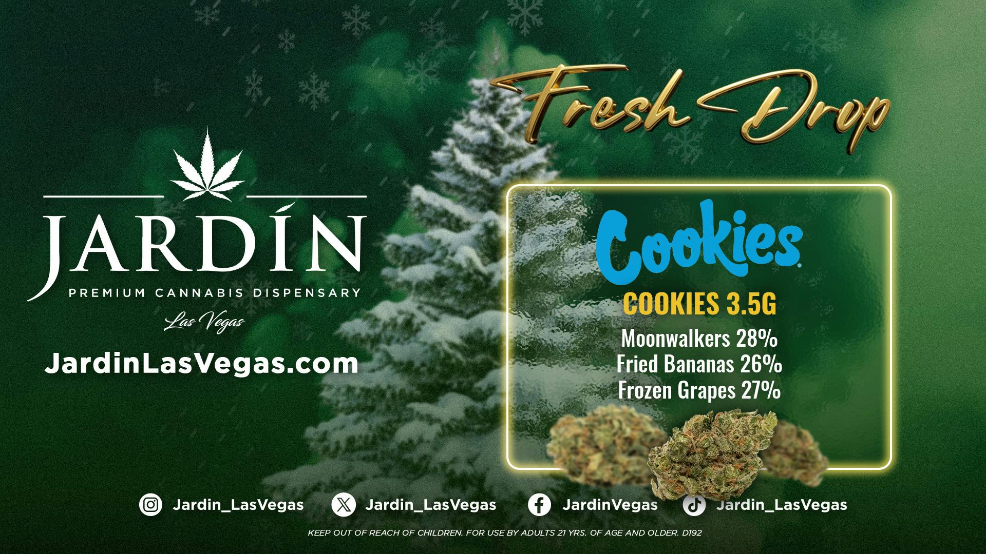 Jardin Premium Cannabis Delivery (No Delivery to Hotels & Casinos) - West LV FRESH DROP COOKIES 1/8ths