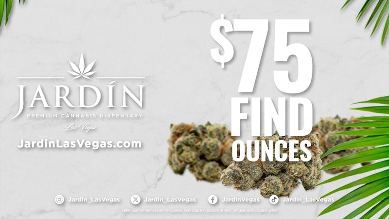 Jardín Premium Cannabis Delivery (No Delivery to Hotels & Casinos) - East LV $75 FIND OUNCES