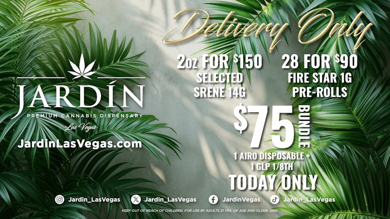 Jardín Premium Cannabis Dispensary Delivery Only Deals 12/19 - 12/21