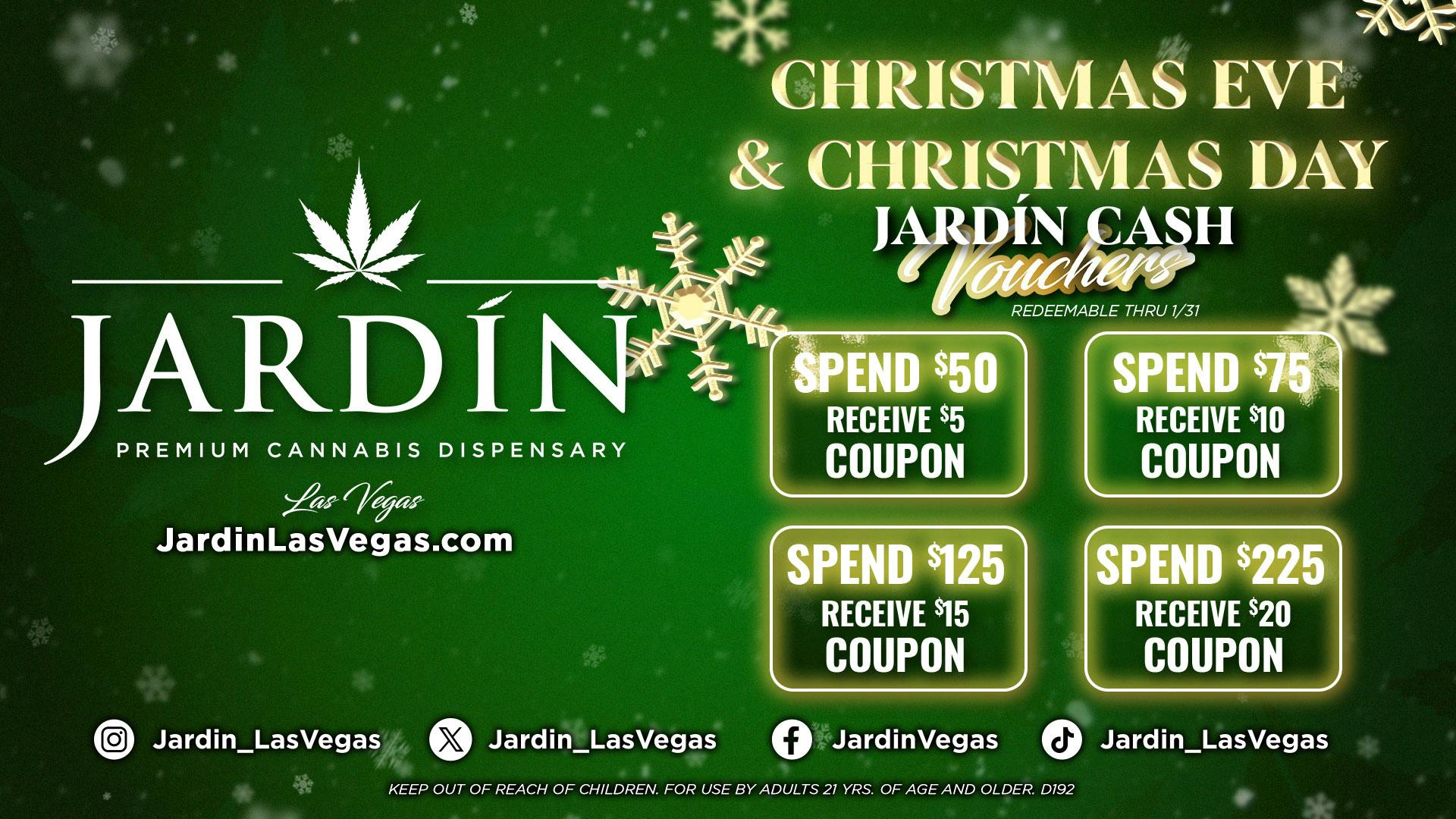 Jardín Premium Cannabis Dispensary EARN JARDÍN CASH BACK VOUCHERS