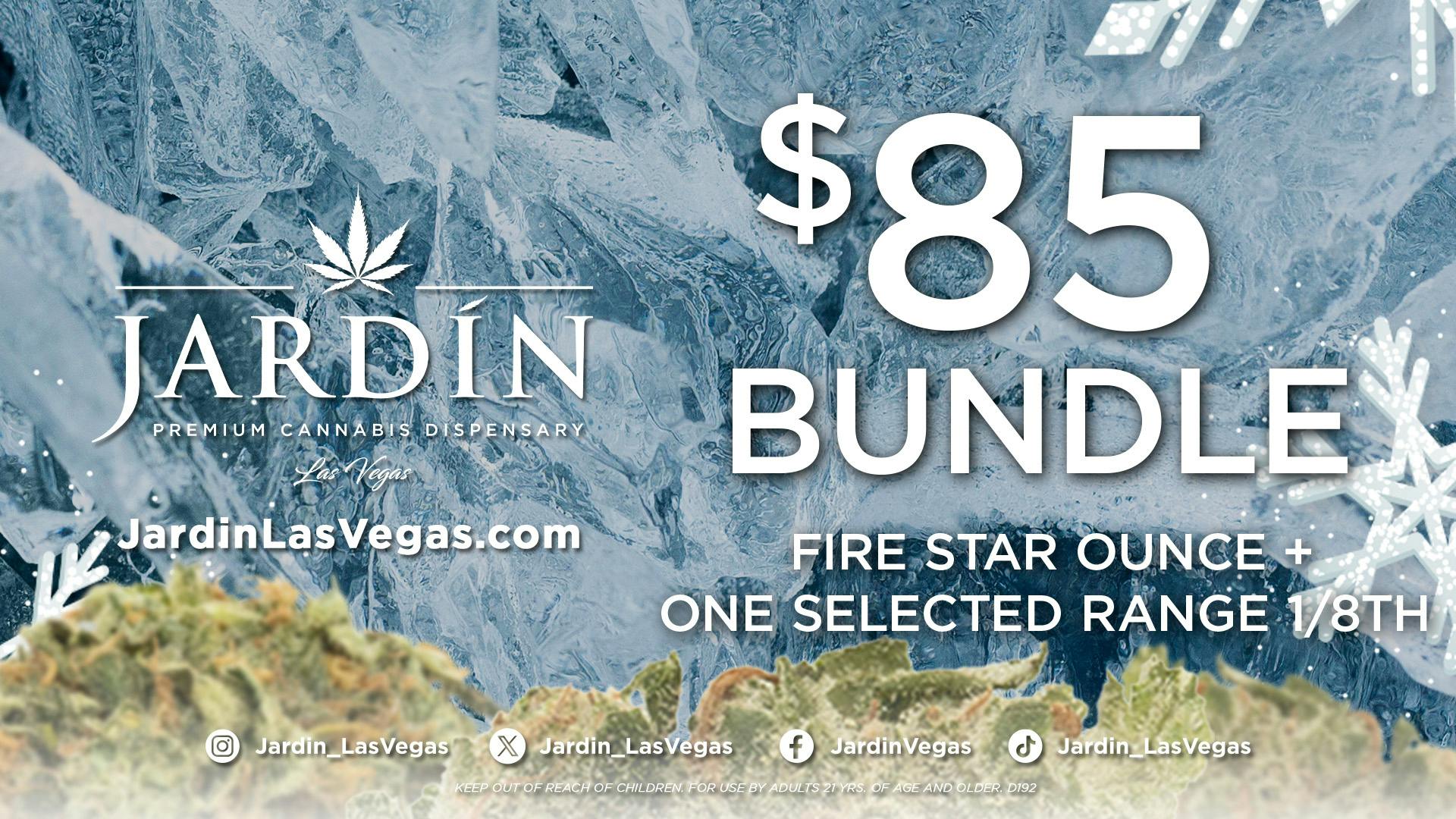Jardin Premium Cannabis Delivery (No Delivery to Hotels & Casinos) - West LV $85 Fire Star + Range Bundle