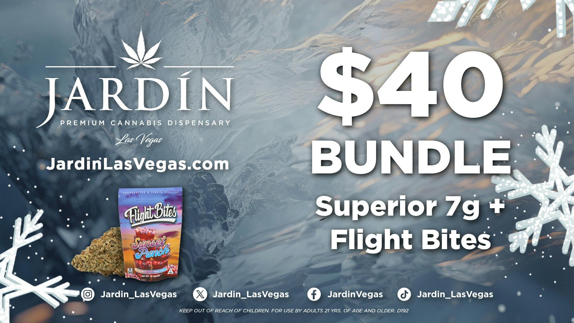 Jardín Premium Cannabis Dispensary $40 Bundle: Superior 7g + Flight Bites edible