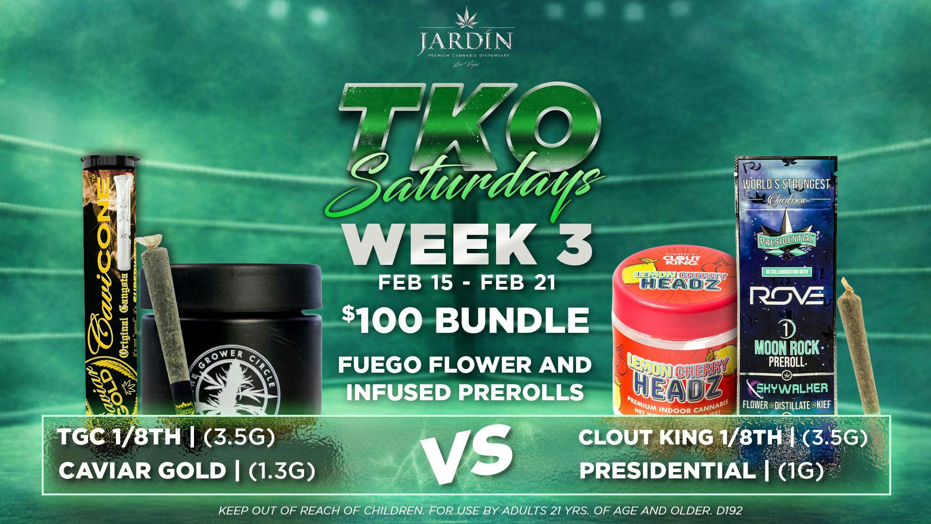 Jardín Premium Cannabis Delivery (No Delivery to Hotels & Casinos) - East LV $100 TKO Bundle Available Now!
