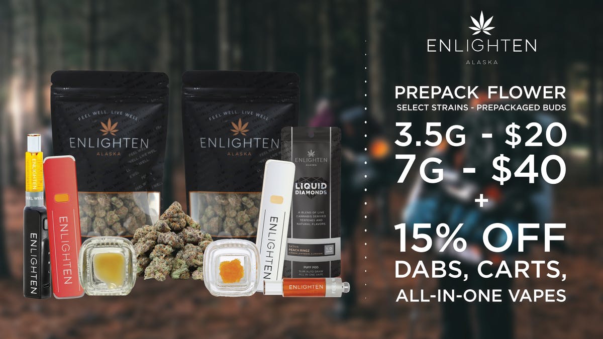 Enlighten - Spenard 3.5g Prepack Flower for $20