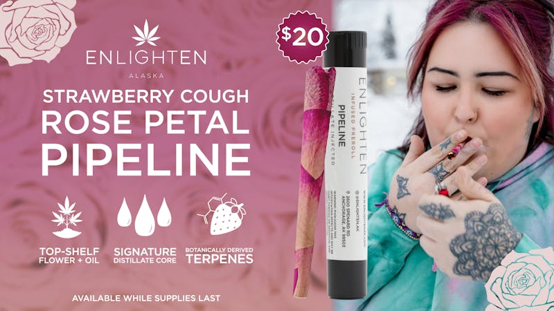 Enlighten - Spenard Rose Petal Pipelines - $20