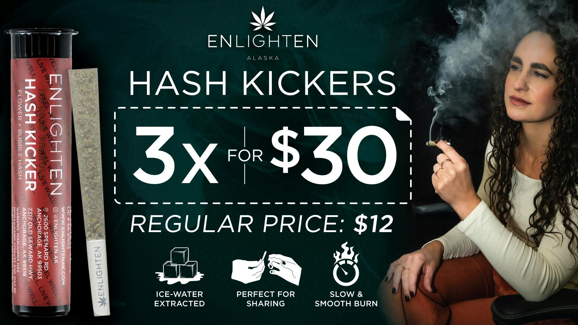 Enlighten - Spenard 3x for $30 Hash Kickers