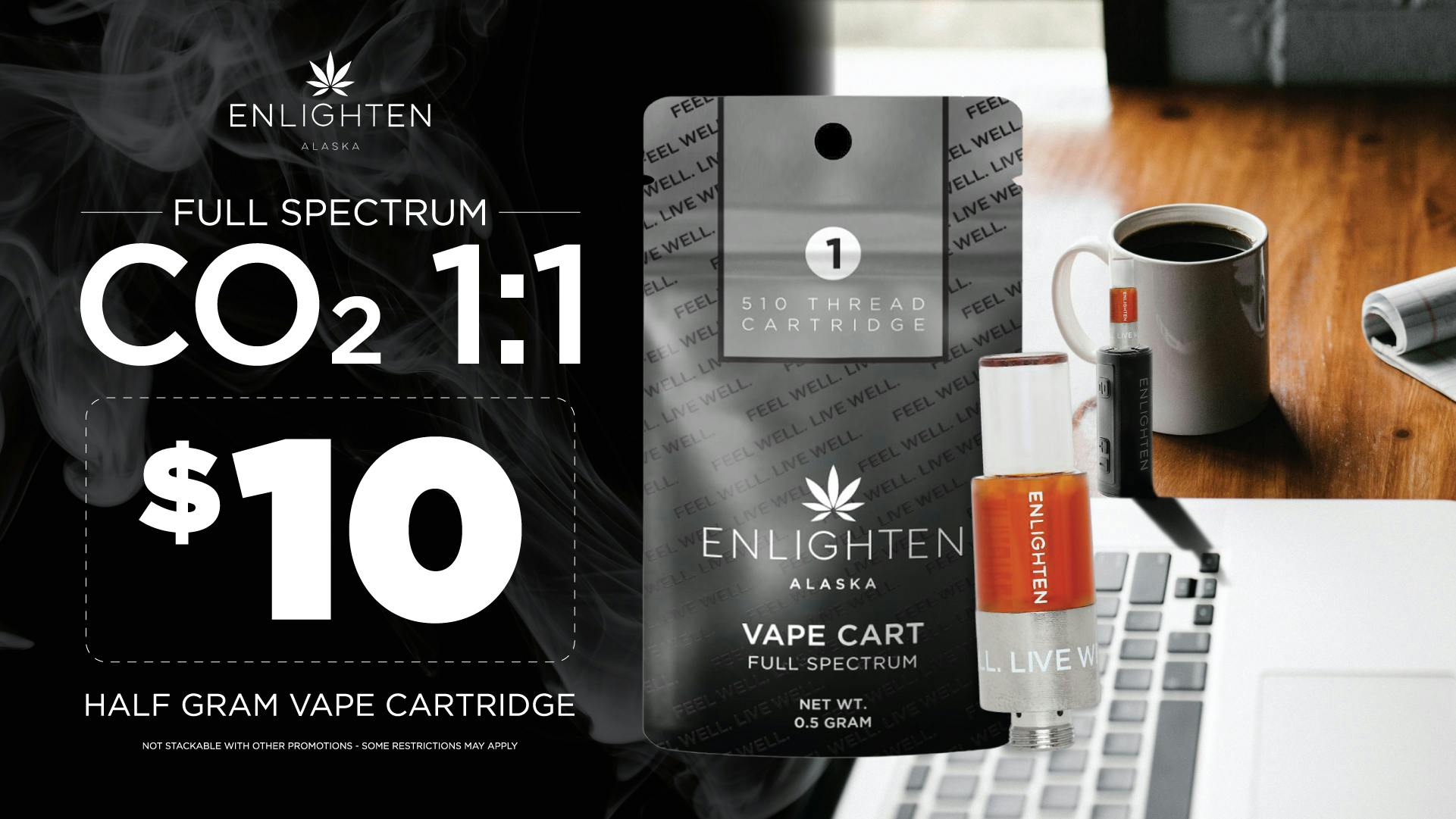 Enlighten - Spenard $10 CO2 1:1 Carts