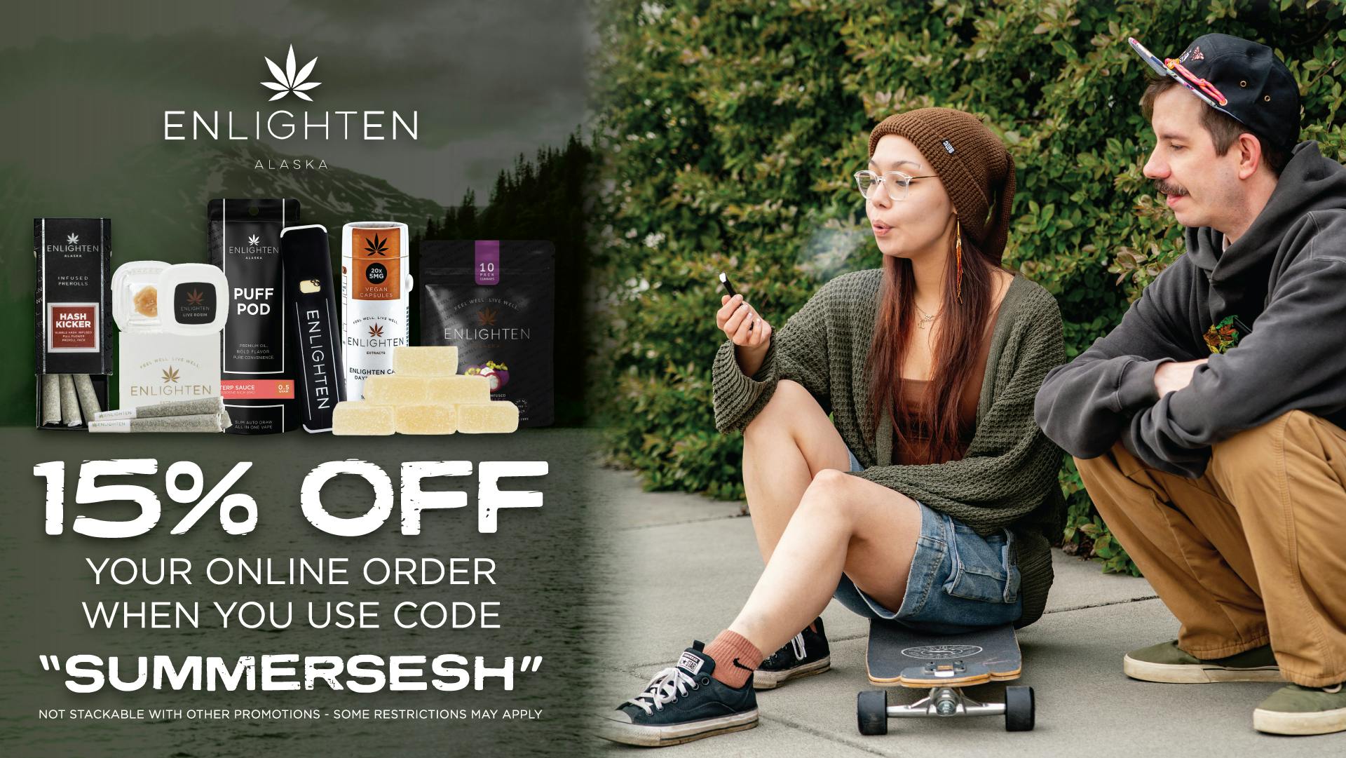 Enlighten - Spenard Get 15% off your order with code "SUMMERSESH"