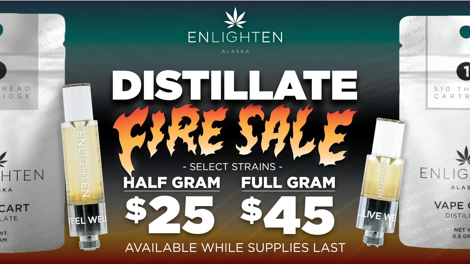 Enlighten - Spenard Distillate Cart Fire Sale!