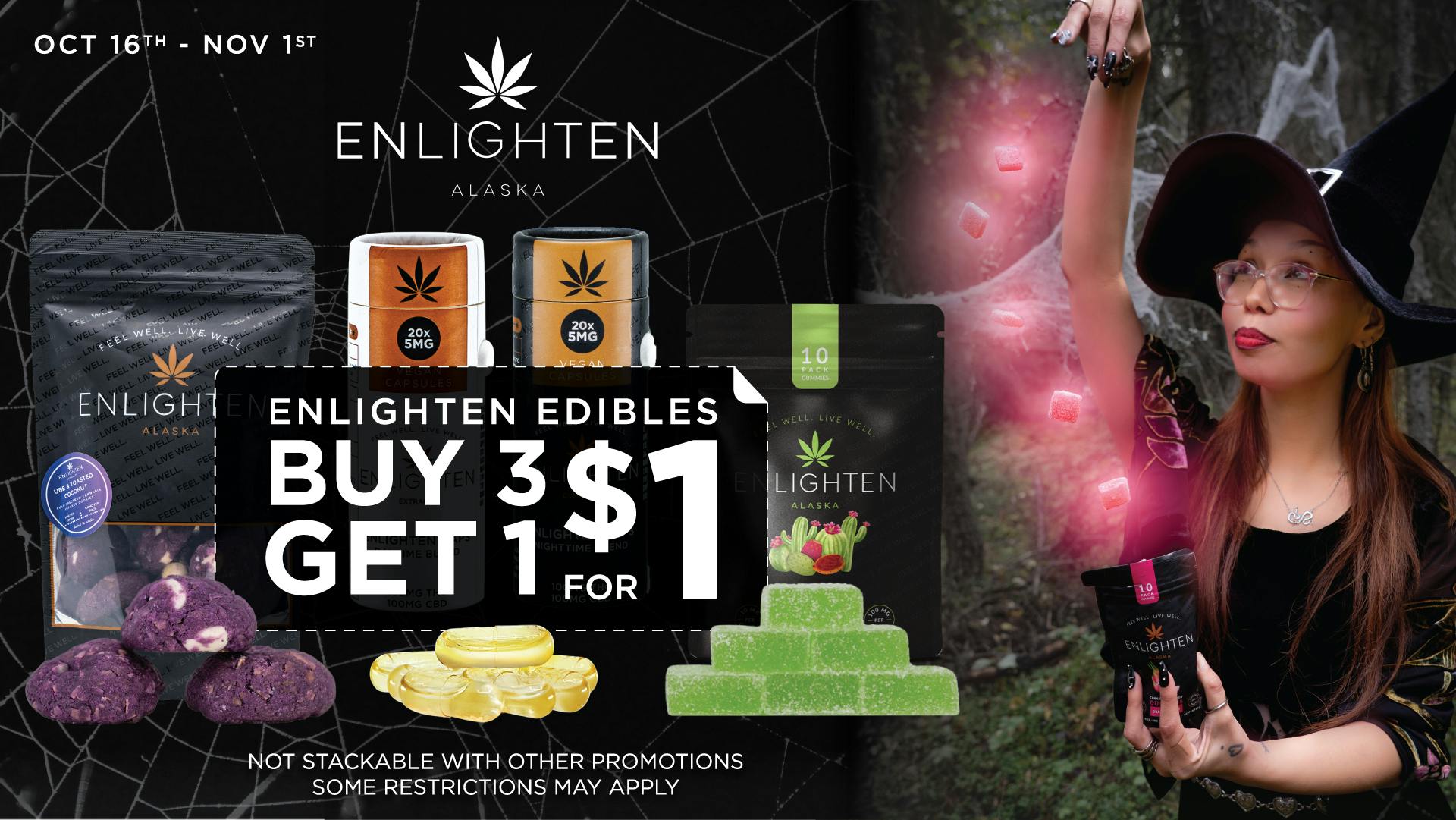 Enlighten - Spenard Buy 3 Get 1 for $1: Enlighten Edibles