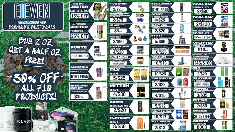 Eleven Cannabis Co BERKLEY'S BEST DEALS! 😎 💨