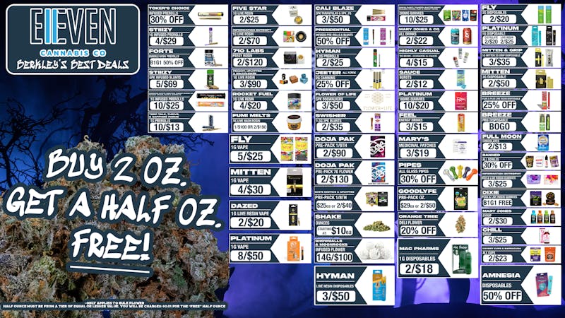 Eleven Cannabis Co BERKLEY'S BEST DEALS! 😎 💨