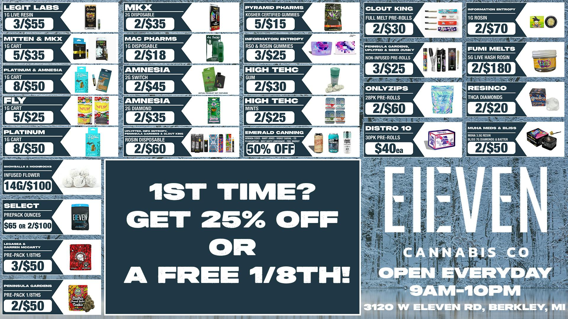 Eleven Cannabis Co BERKLEY'S BEST DEALS! 🔥