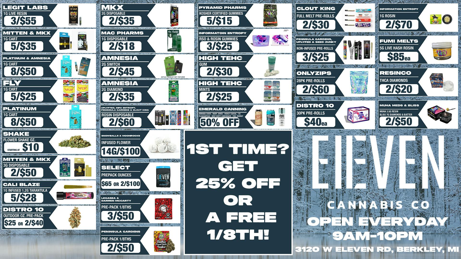 Eleven Cannabis Co BERKLEY'S BEST DEALS! 🔥