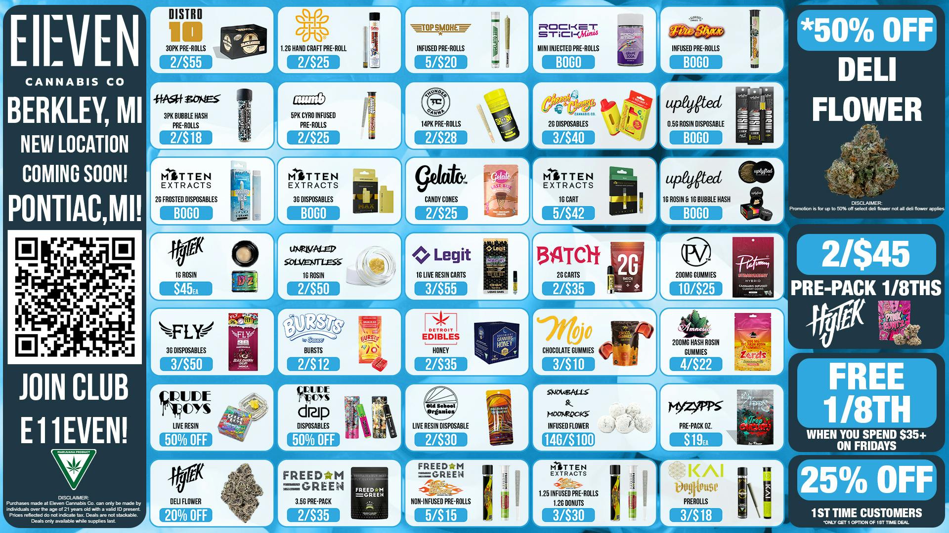 Eleven Cannabis Co Berkley's Best Deals! 🕺🎉