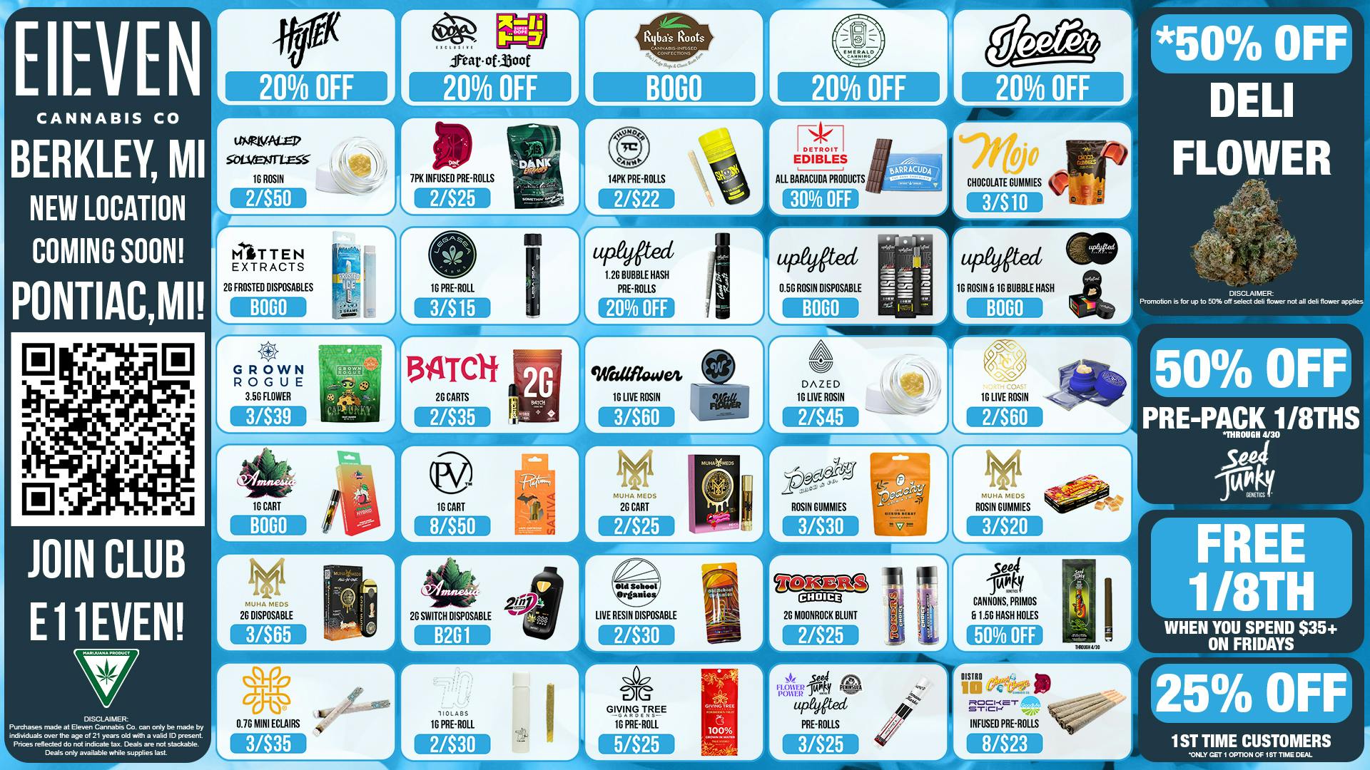 Eleven Cannabis Co Berkley's Best Deals! 🕺🎉