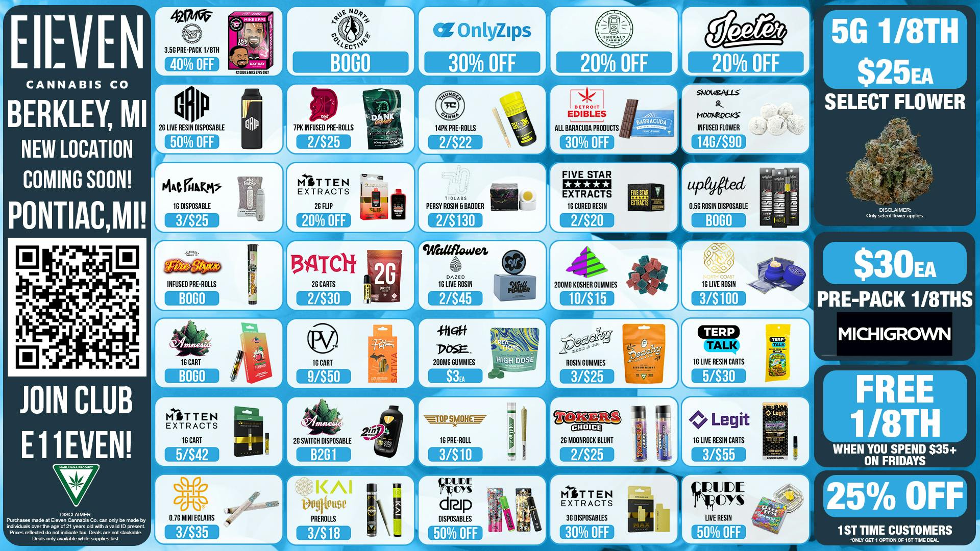 Eleven Cannabis Co Berkley's Best Deals! 🕺🎉