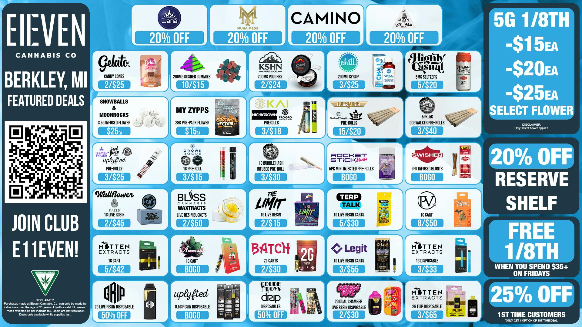Eleven Cannabis Co Berkley's Best Deals! 🕺🎉