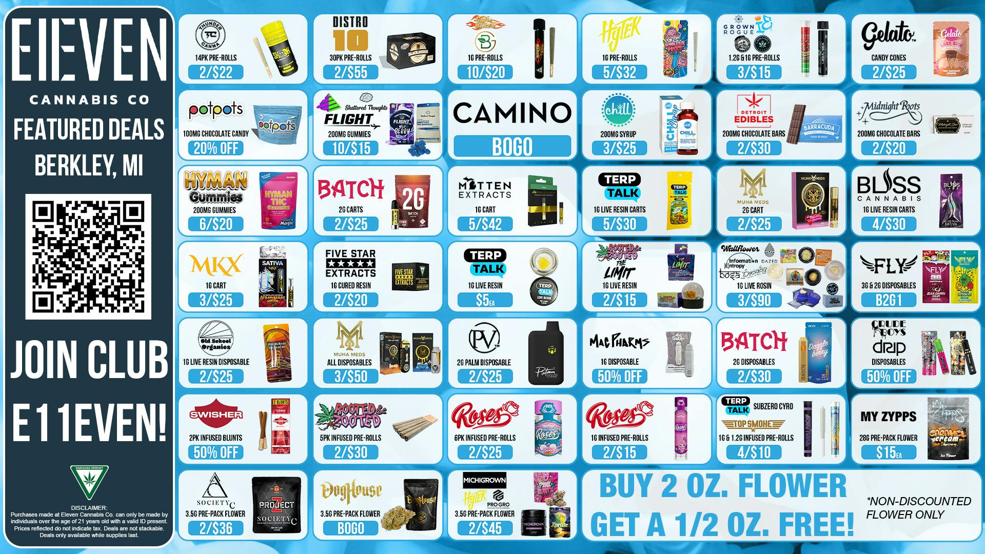 Eleven Cannabis Co Berkley's Best Deals! 🕺🎉