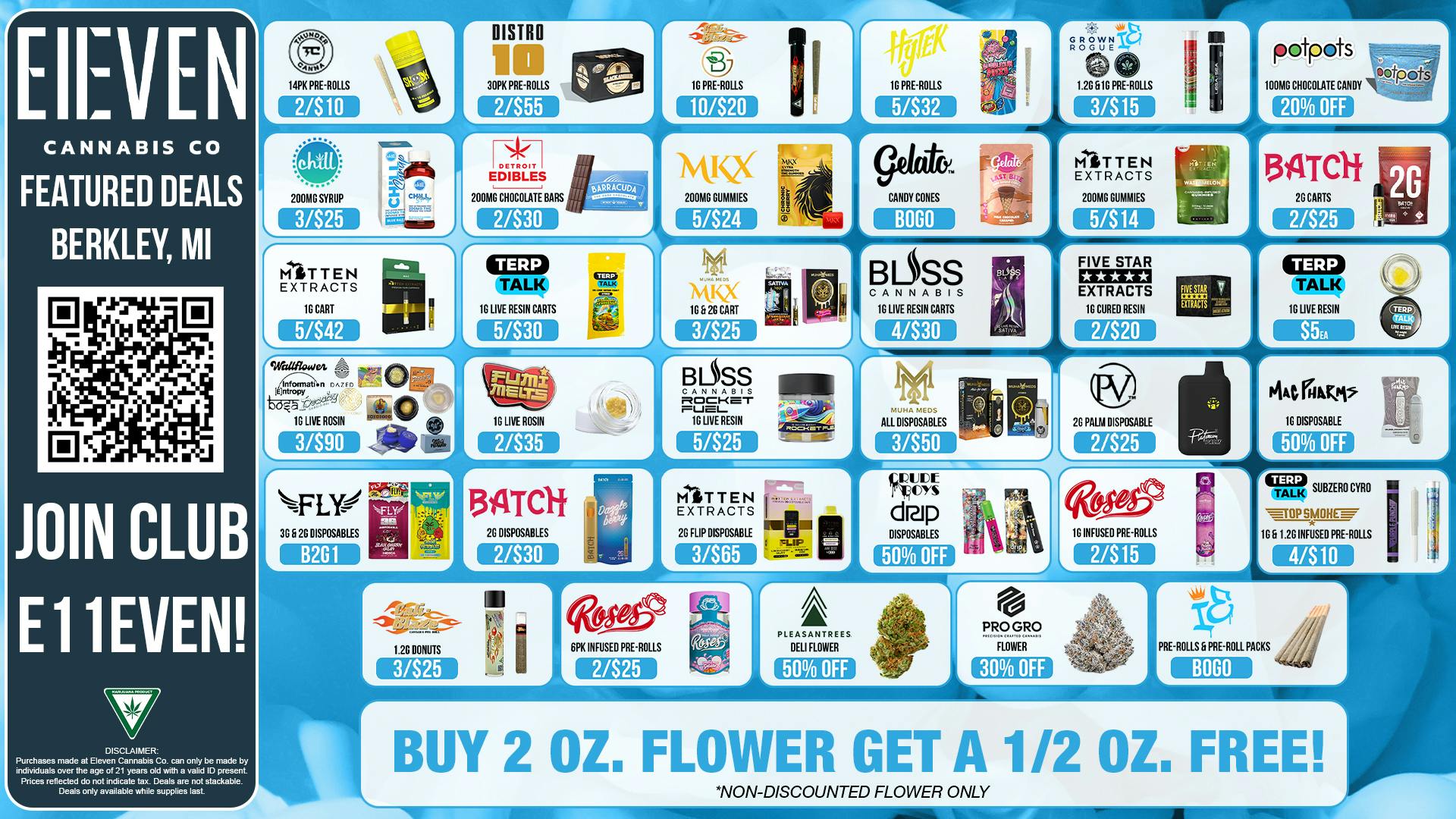 Eleven Cannabis Co Berkley's Best Deals! 🕺🎉